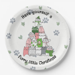 Plato De Papel ¡Que tengas un Navidad Furty Little!