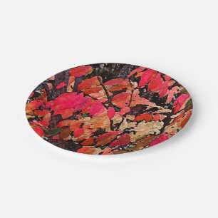 Plato De Papel Quemando placas de papel abstracto de Bush