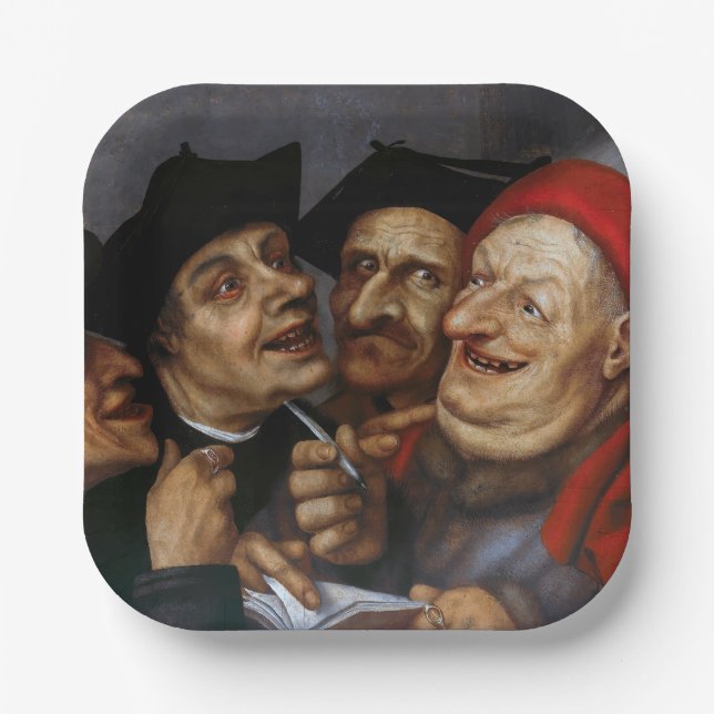 Plato De Papel Quentin Matsys - El Acuerdo de Compra (Anverso)