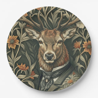 Plato De Papel Querido ciervo con ropa vintage Magic Woodland