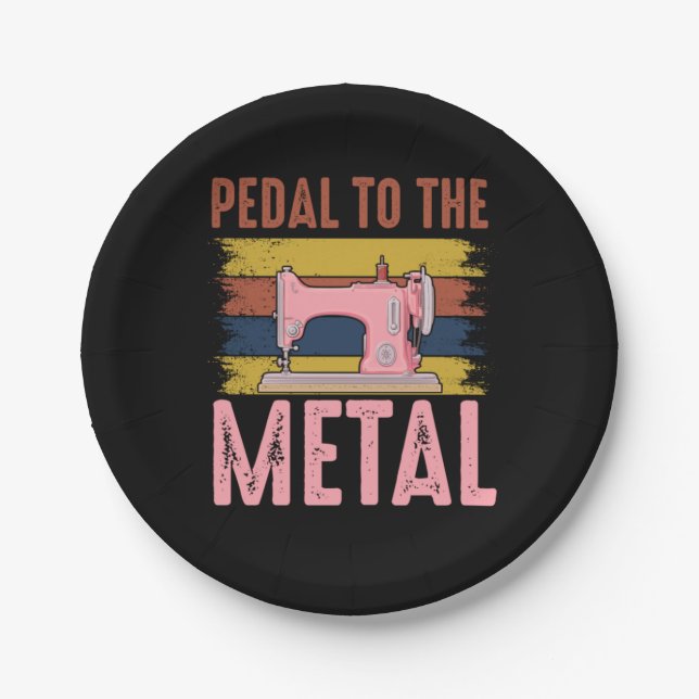 Plato De Papel Quilter Gift | Pedal Al Metalizado (Anverso)