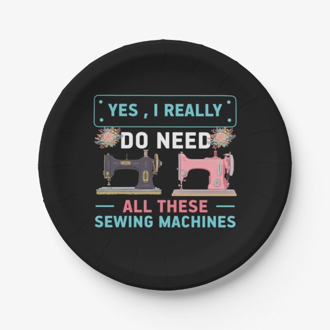 Plato De Papel Quilter Gift | Sí, realmente necesito (Anverso)