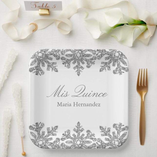 Plato De Papel Quinceanera (Boda)
