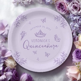Plato De Papel Quinceanera
