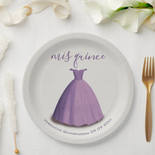Plato De Papel Quinceañera mis membrillos decoración de mesa de v