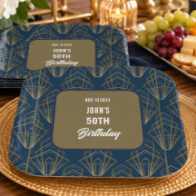 Quincuagésimo Letraje Moderno Elegante Cumpleaños