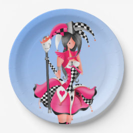 Plato De Papel Quirky Jester & Puppet King Placa de papel