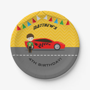 Plato De Papel Race Car Driver