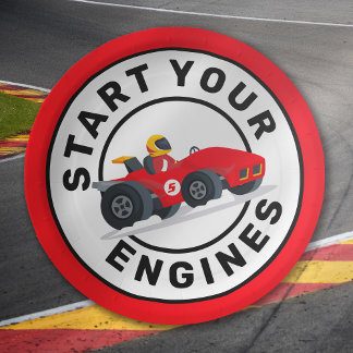 Plato De Papel Race Car Start Your Engines Birday Party