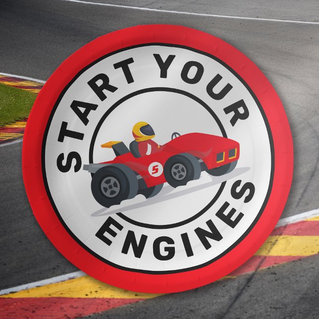 Plato De Papel Race Car Start Your Engines Birday Party (Subido por el creador)