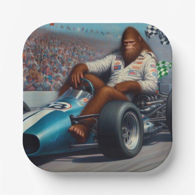 Plato De Papel Racecar Bigfoot (Anverso)