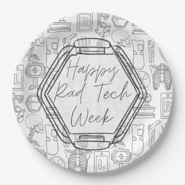 Plato De Papel Rad Tech Week (Anverso)