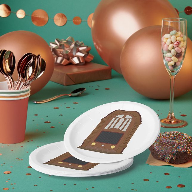 Plato De Papel Radio de madera vintage (Subido por el creador)