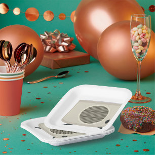 Plato De Papel Radio retro vintage audio moderno de mediados del