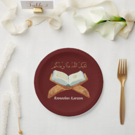 Plato De Papel Ramadan Kareem Ramadan Mubarak Placas de papel