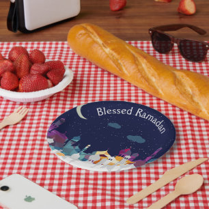 Plato De Papel Ramadan Mubarak Noches Árabes Regalos orientales