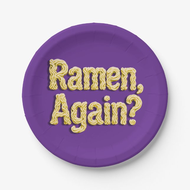 Plato De Papel ¿Ramen, otra vez? (Anverso)
