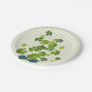 Plato De Papel Ramo del trébol, el día de St Patrick