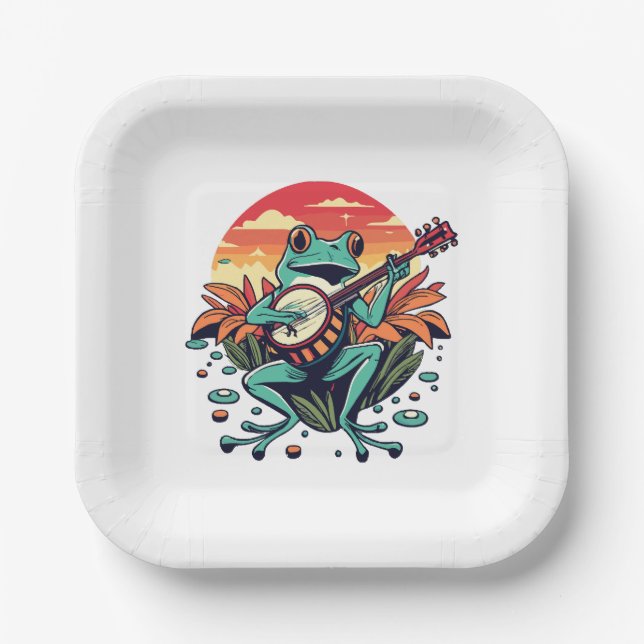 Plato De Papel Rana Banjo (Anverso)