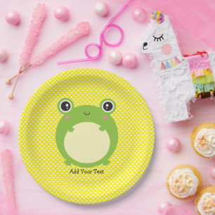 Plato De Papel Rana Cute Kawaii Personalizada