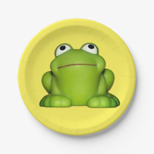 Plato De Papel Rana Cute Smiley