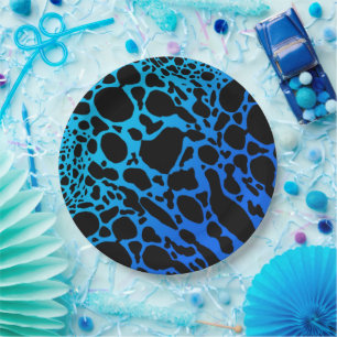 Plato De Papel Rana Dart de veneno azul