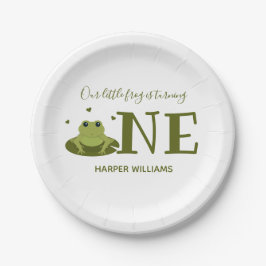 Plato De Papel Rana pequeña que convierte a un animal lindo en pr