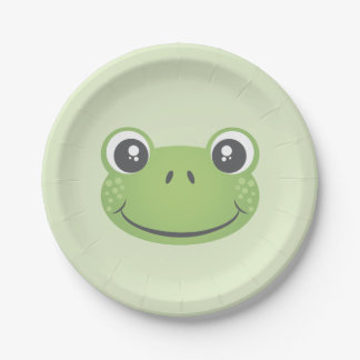 Plato De Papel Rana verde dulce | Placa de papel