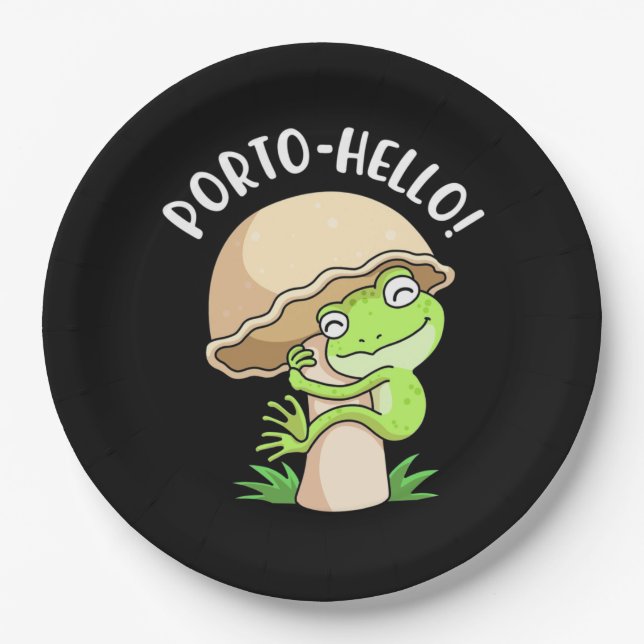 Plato De Papel Rana Y Hongos (Anverso)