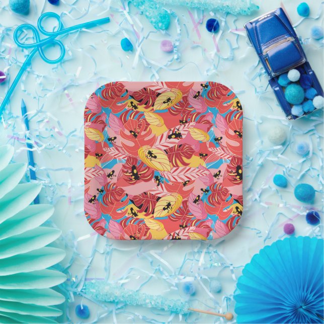 Plato De Papel Ranas de la jungla (Fiesta)