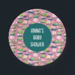 Plato De Papel Ranas y Lily Pads Cute cumpleaños BABY SHOWER<br><div class="desc">¡Perfecto plato de papel lindo para una divertida ducha de bebé o fiesta de cumpleaños para niños! ¡TODO PERSONALIZABLE! Añade tu propio texto. El diseño también está disponible como invitaciones digitales, postales, tarjetas de papel planas o dobladas, revisa mi tienda! ¡GRACIAS POR APOYAR A LOS ARTISTAS INDEPENDIENTES! Todas las obras...</div>