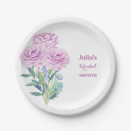 Plato De Papel Ranunculus & Anemones Despedida de Soltera Persona