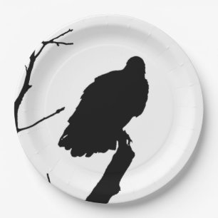 Plato De Papel Rapaces de la observación de pájaros del amor de