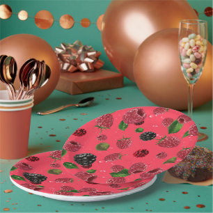 Plato De Papel Raspberry