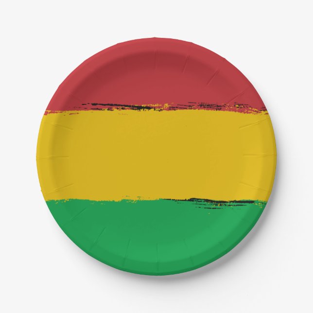 Plato De Papel Rasta (Anverso)