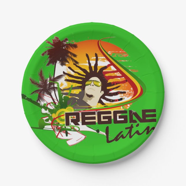 Plato De Papel Rasta del reggae de Cori Reith Rasta (Anverso)