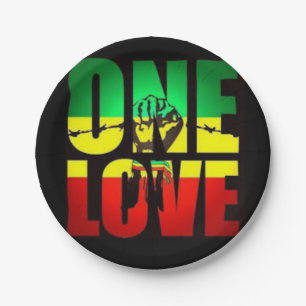 Plato De Papel Rasta One Love