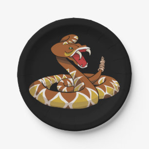 Plato De Papel Rattlesnake Diamondback