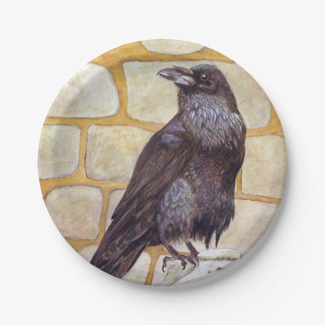 Plato De Papel Raven (Anverso)
