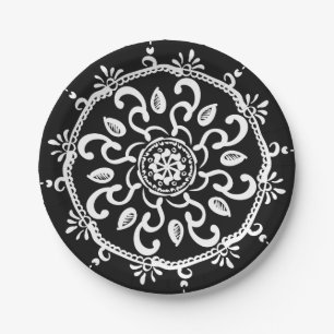 Plato De Papel Raven Mandala