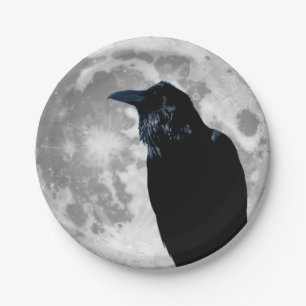 Plato De Papel Raven Moon Plate