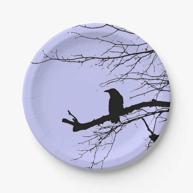 Plato De Papel Raven por Linandara Mauve (Anverso)