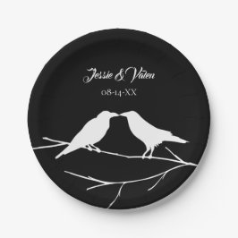 Plato De Papel Ravens Gothic Boda
