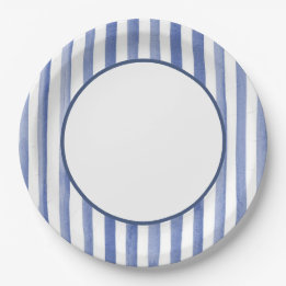 Plato De Papel raya náutica