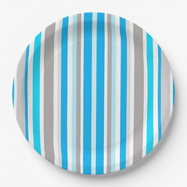 Plato De Papel Rayas (Anverso)