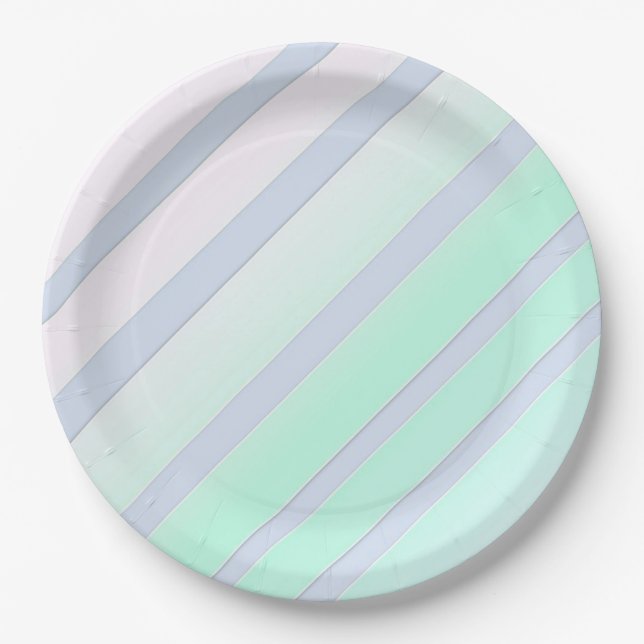 Plato De Papel Rayas (Anverso)
