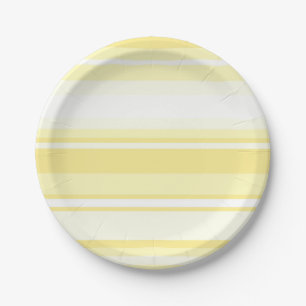 Plato De Papel Rayas limoneras
