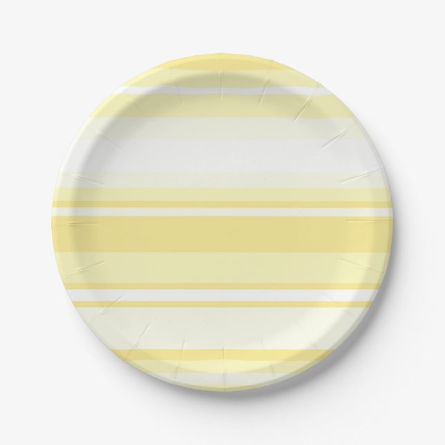 Plato De Papel Rayas limoneras (Anverso)