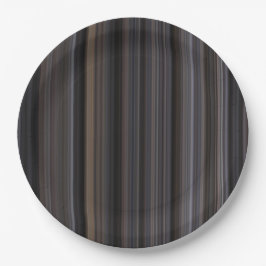 Plato De Papel Rayas marrones (soe)