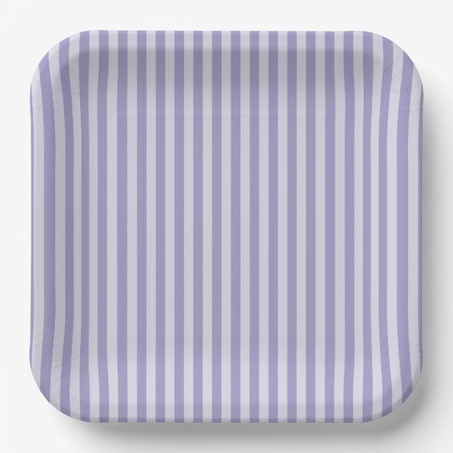 Plato De Papel Rayas Moradas (Anverso)